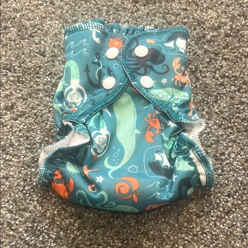 AppleCheeks Diaper - Ocean Playground - Size 1 - NWT